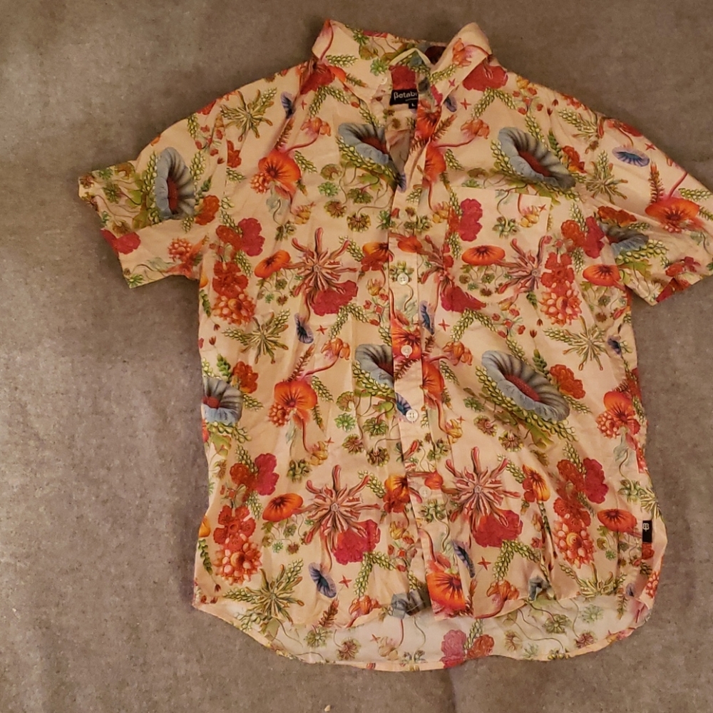Betabrand Short sleeved Floral Shirt